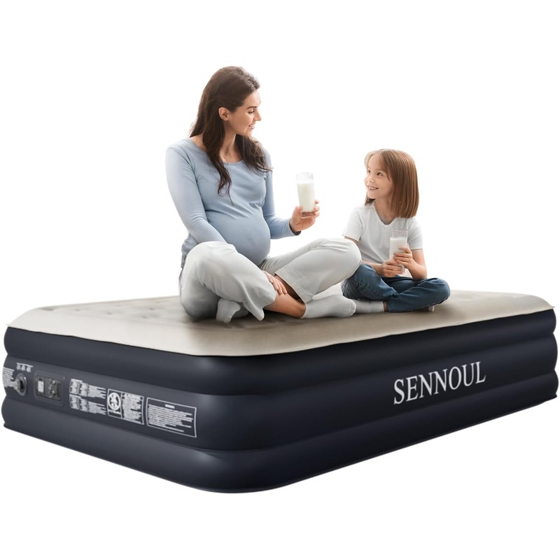 Air Mattress with Built in Pump – Upgraded Twin Blow Up Mattress, 2 Mins Quick Self Inflatable with Double Air chamber,16/550lbs Max, Strong Support, for Camping,Home,Guests,Portable Travel | Bigbigmart.com
