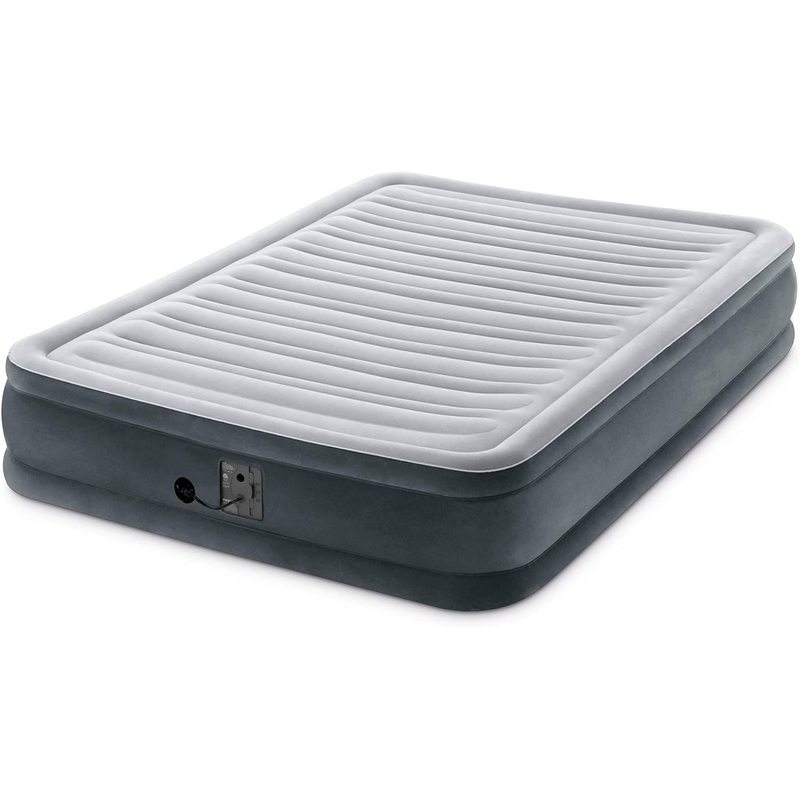 Intex Comfort Dura-Beam Airbed Internal Electric Pump Bed Height Elevated (2020 Model) | Bigbigmart.com