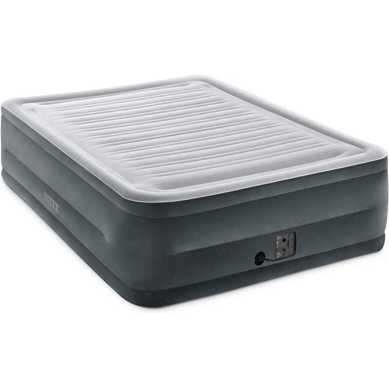 Intex Comfort Dura-Beam Airbed Internal Electric Pump Bed Height Elevated, Elevated 22 (2020 Model) | Bigbigmart.com