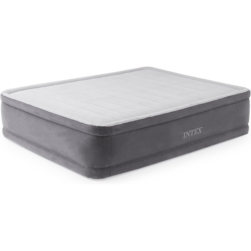 Intex Comfort Dura-Beam Airbed Internal Electric Pump Bed Height Elevated, Queen (600 Lbs), Elevated (18), (2020 Model) | Bigbigmart.com