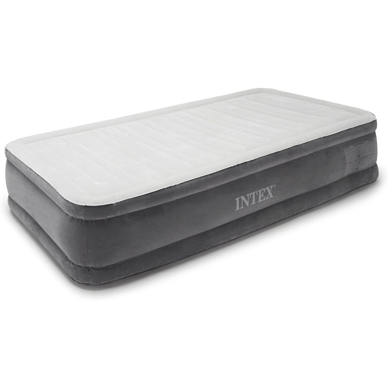 Intex Comfort Dura-Beam Airbed Internal Electric Pump Bed Height Elevated, Twin (300 Lbs), Mid Rise (13) (2020 Model) | Bigbigmart.com