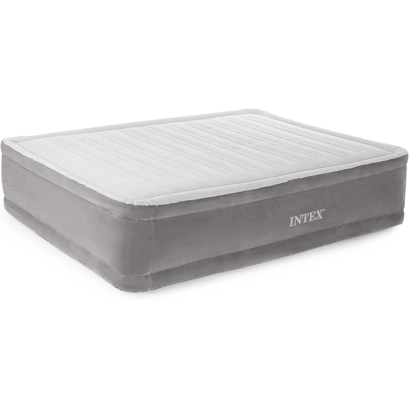 Intex Comfort Plush Elevated Dura-Beam Airbed with Built-in Electric Pump, Queen | Bigbigmart.com