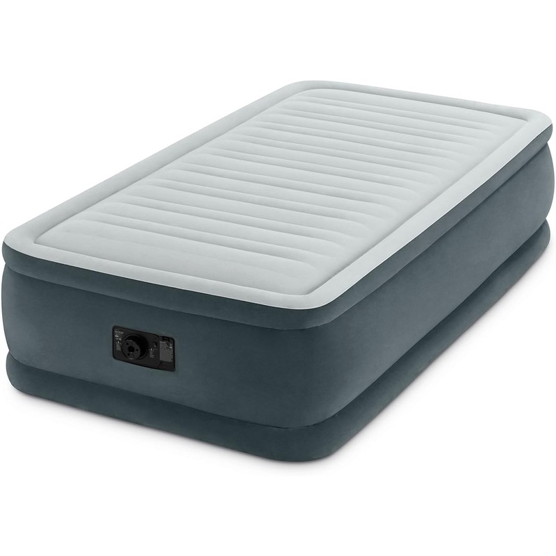 Intex Comfort Plush Elevated Dura-Beam Airbed with Built-in Electric Pump, Twin | Bigbigmart.com