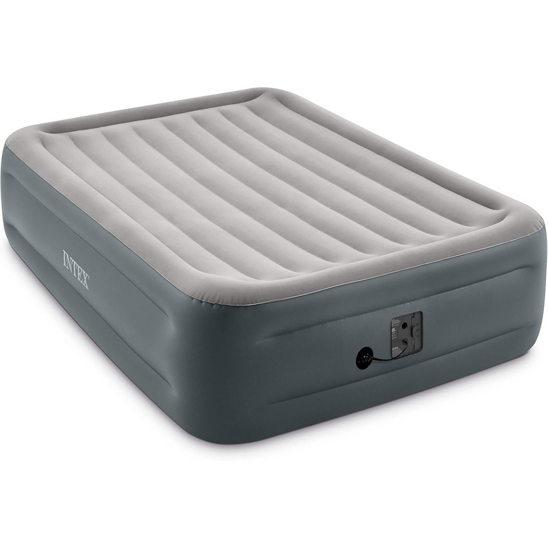 Intex Dura-Beam Series Essential Rest Airbed with Internal Electric Pump, Bed Height 18, Queen (2020 Model) | Bigbigmart.com