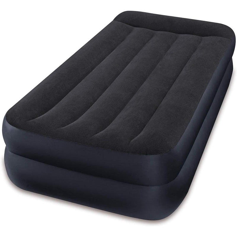 Intex Pillow Dura-Beam Series Rest Raised Airbed with Internal Pump, Twin, Standard (2020 Model) | Bigbigmart.com