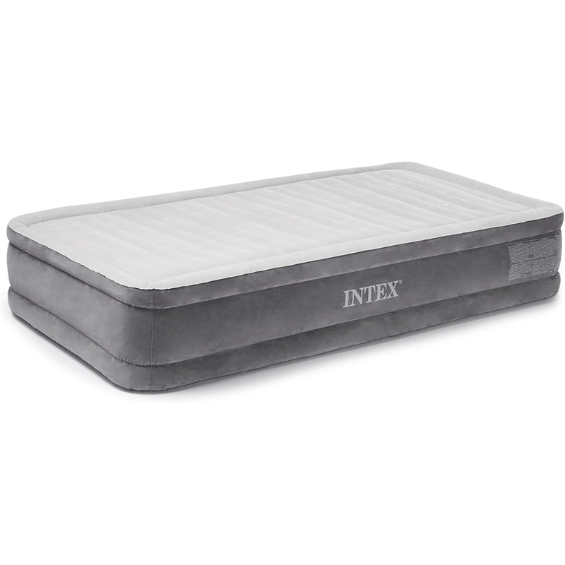 Intex Recreation 67765E Comfort Plush Mid Rise Dura-Beam Airbed with Built-in Electric Pump, Bed Height 13, Twin | Bigbigmart.com