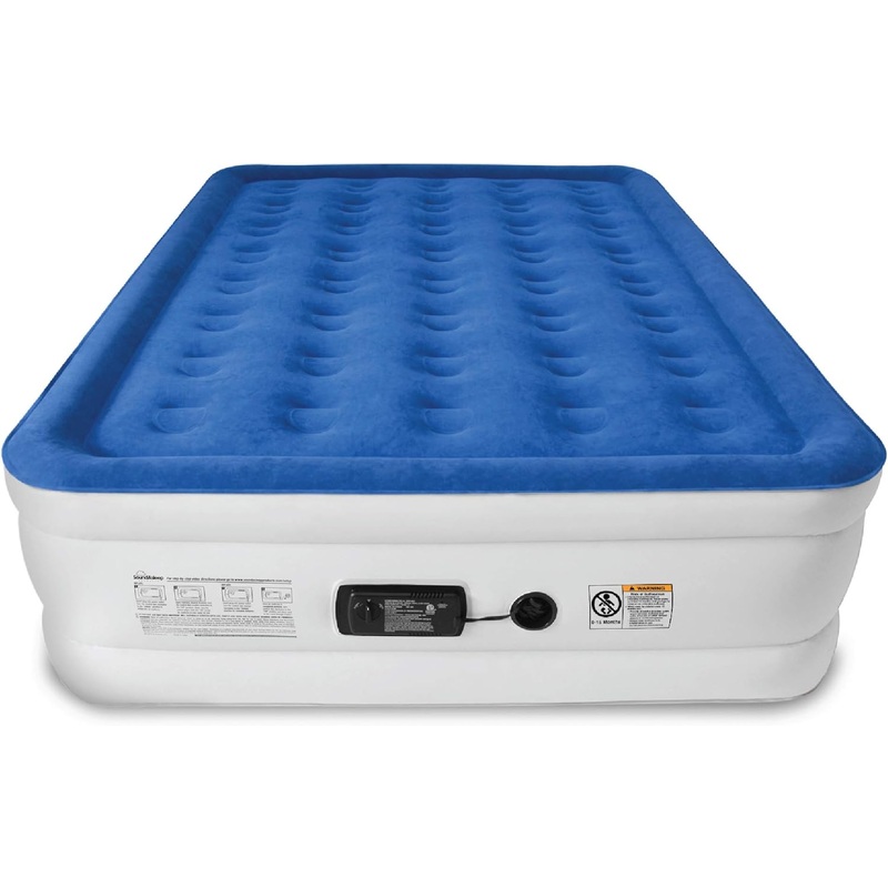 SoundAsleep Dream Series Luxury Air Mattress with ComfortCoil Technology & Built-in High Capacity Pump for Home & Camping- Double Height, Adjustable, Inflatable Blow Up, Portable – Full Size | Bigbigmart.com