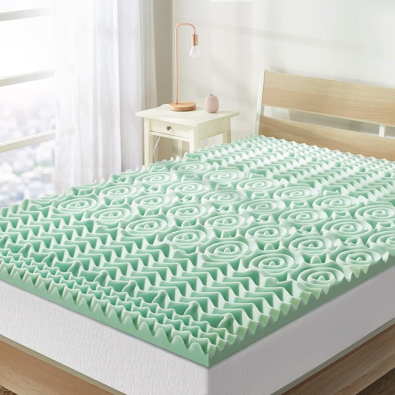 Best Price Mattress Queen Mattress Topper – 1.5 Inch 5-Zone Memory Foam Bed Topper Aloe Infused Cooling Mattress Pad, Queen Size | Bigbigmart.com