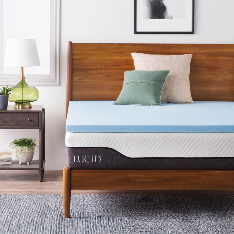 LUCID Mattress Topper, Twin XL, 2 Inch, Memory Foam – Gel Infused Mattress Topper – CertiPUR Certified | Bigbigmart.com