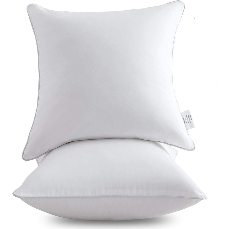 Oubonun 24 x 24 Pillow Inserts (Set of 2) – Throw Pillow Inserts with 100% Cotton Cover – 24 Inch Square Interior Sofa Pillow Inserts – Decorative Pillow Insert Pair – White Couch Pillow | Bigbigmart.com