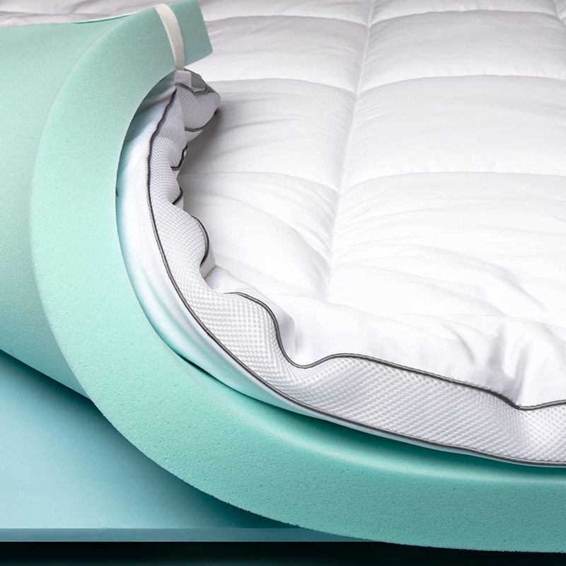 ViscoSoft 4 Inch Pillow Top Memory Foam Mattress Topper King – Serene Lux Dual Layer Bed Mattress Pad | Bigbigmart.com