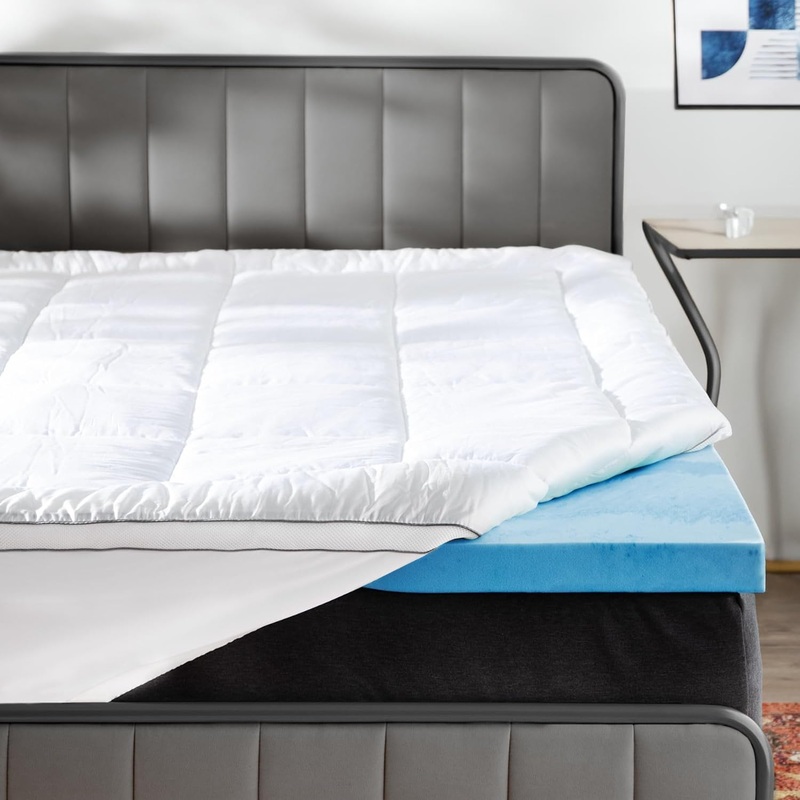 ViscoSoft 4 Inch Pillow Top Memory Foam Mattress Topper Queen – Serene Lux Dual Layer Mattress Pad | Bigbigmart.com