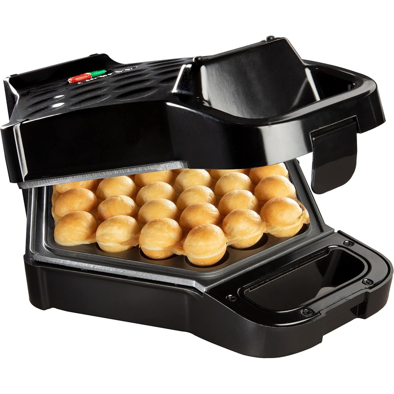 Bubble Waffle Maker – Electric Non stick Hong Kong Egg Waffler Iron Griddle w/Ready Indicator Light – Ready in under 5 Minutes- Free Recipe Guide Included, Make Delicious Waffle Ice Cream Cones, Gift | Bigbigmart.com