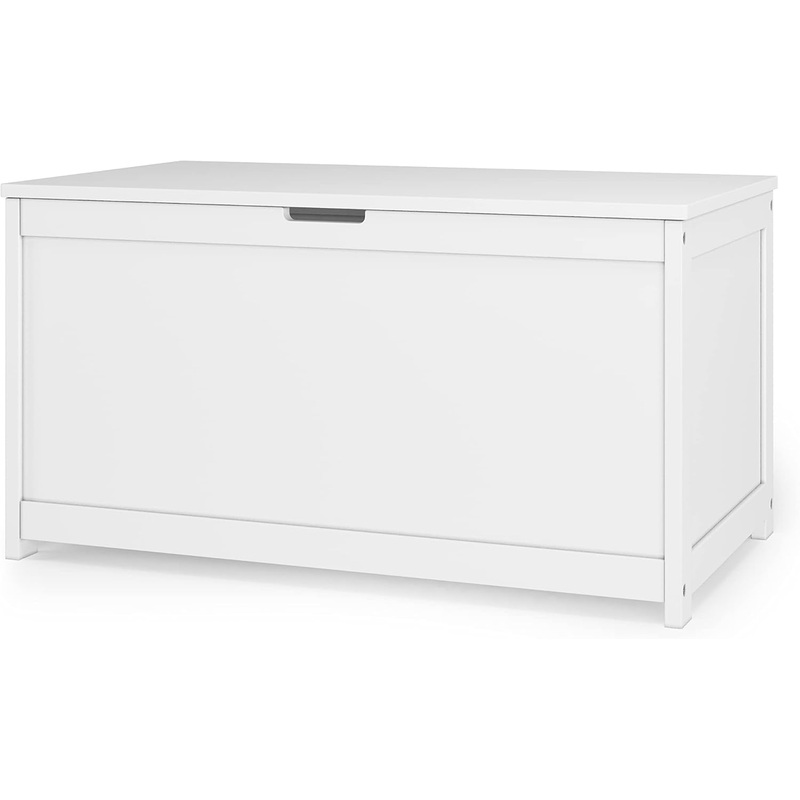 Child Craft Harmony 33 Wood Storage Box, Large Storage Chest, Plenty of Storage, 2 Safety Hinges, Standard Ventilation Hole on Back, 6 Cubic Feet of Storage (Matte White) | Bigbigmart.com