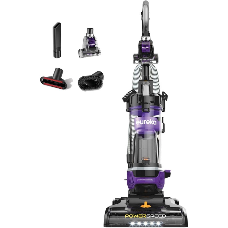 Eureka Pet Home, Bagless Cleaner Swivel Steering Powerful Lightweight Upright Vacuum Carpet and Floor, PowerSpeed NEU202 with Automatic Cord Rewind, Purple | Bigbigmart.com