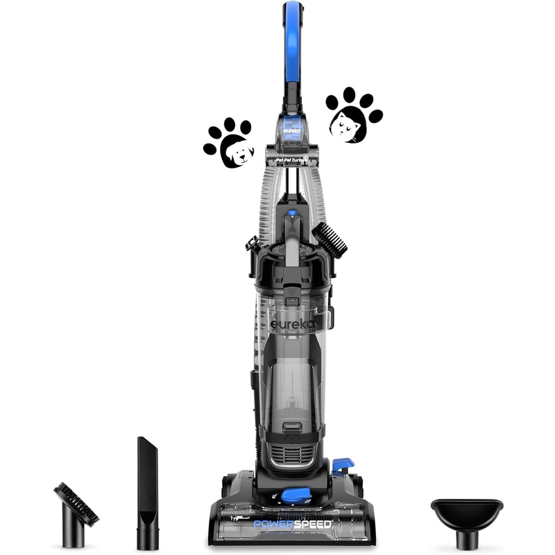 Eureka PowerSpeed Bagless Upright Vacuum Cleaner, Pet Turbo, Black | Bigbigmart.com
