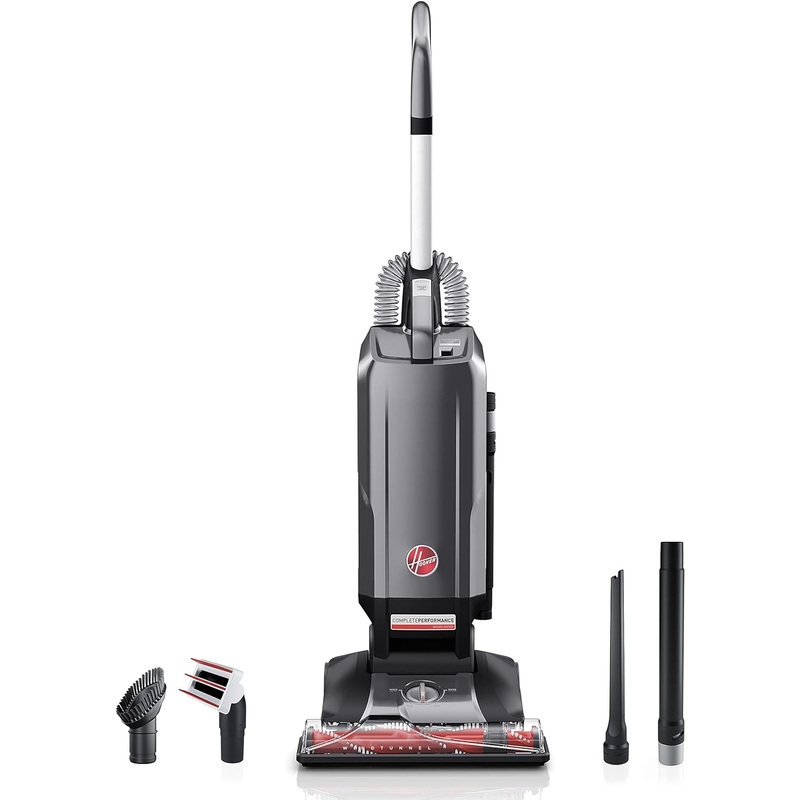 Hoover Complete Performance Advanced Pet Kit, Corded Bagged Upright Vacuum Cleaner with HEPA Filter, UH30650, Grey | Bigbigmart.com