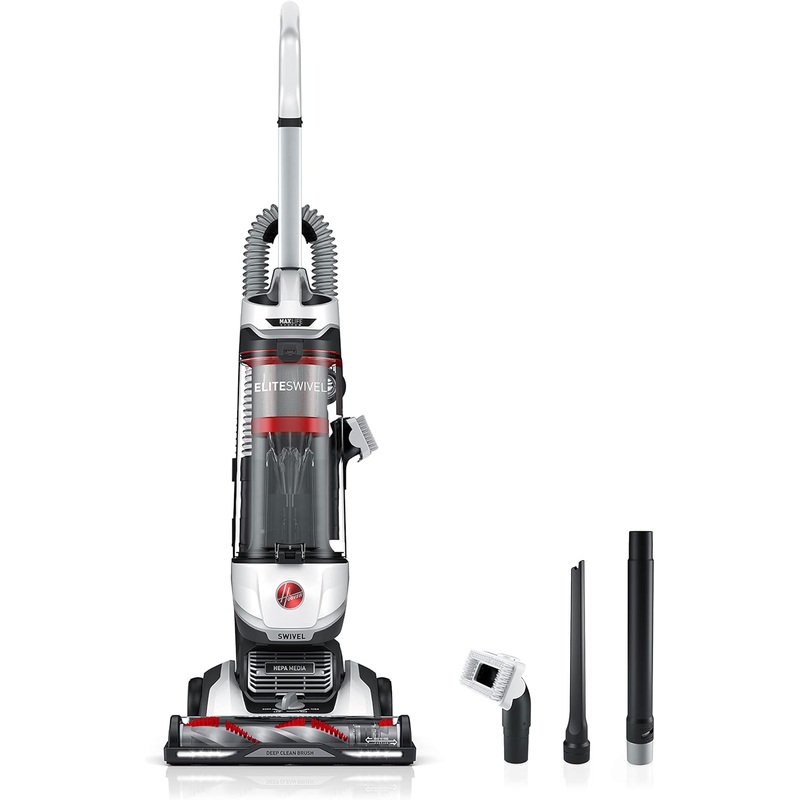 Hoover MAXLife Elite Swivel Vacuum Cleaner with HEPA Media Filtration, Bagless Multi-Surface Upright for Carpet and Hard Floors, UH75100, White | Bigbigmart.com