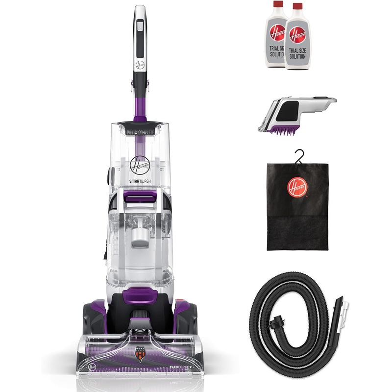 Hoover SmartWash Pet Automatic Carpet Cleaner Machine with Spot Chaser Wand, Deep Cleaning Shampooer, Carpet Deodorizer and Pet Stain Remover, FH53000PC, Purple | Bigbigmart.com