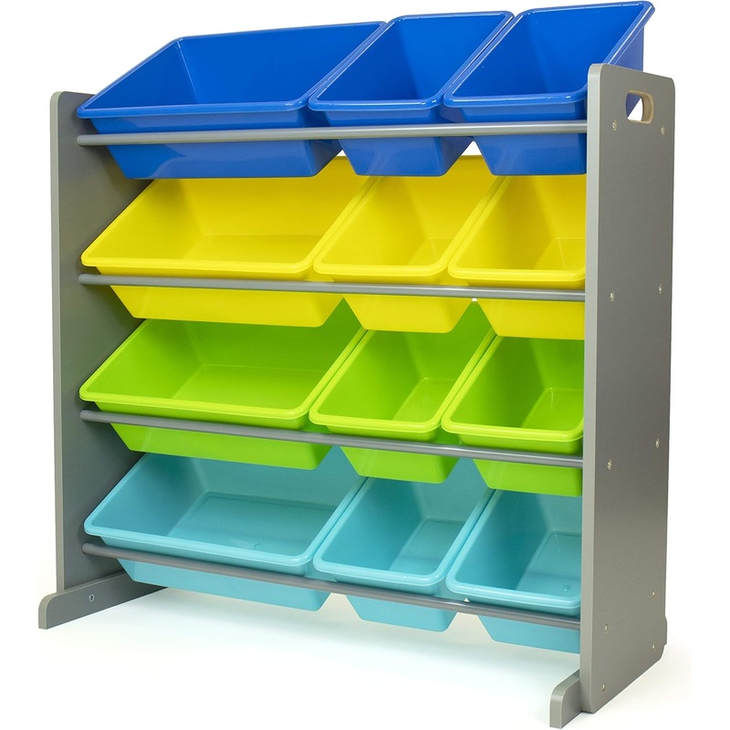 Humble Crew Toy Storage Organizer, Grey/Blue/Green/Yellow 34x11x31 inches,12x9x6 inches,16xx12x6 inches | Bigbigmart.com