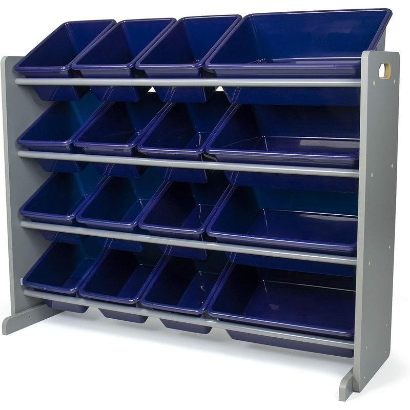 Humble Crew Toy Storage Organizer, Grey/Navy, 42x11x31 inches,12x9x6 inches,16x12x6 inches | Bigbigmart.com