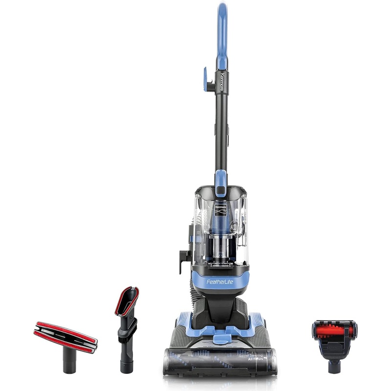 Kenmore DU1040 Bagless Upright Vacuum Lightweight Cleaner with 4 Height Adjustment, Pet HandiMate 2 Cleaning Tools for Carpet, Hard Floor and Dog Hair, 1.5L, Blue | Bigbigmart.com