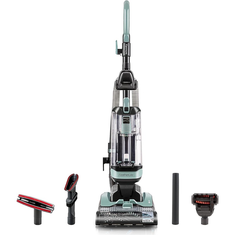 Kenmore DU1275 Bagless Upright Vacuum Lightweight Carpet Cleaner with 4 Height Adjustment, Hair Eliminator brushroll, Pet HandiMate & 2 Cleaning Tools, Light Green | Bigbigmart.com
