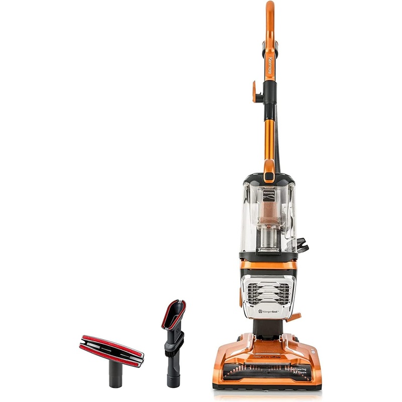 Kenmore DU4080 Featherlite Lift-Up Bagless Upright Vacuum 2-Motor Power Suction Lightweight Carpet Cleaner with HEPA Filter, 2 Cleaning Tools for Pet Hair, Hard Floor, 1.5L, Orange | Bigbigmart.com