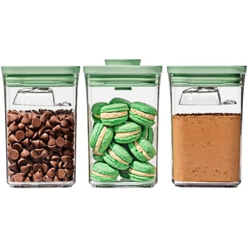 OXO Good Grips 3-Piece POP Container Set with Mini Scoops – Limited Edition Pistachio | Bigbigmart.com