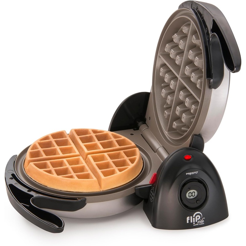 Presto Ceramic Flipside Belgian Waffle Maker, 7 inches (Pack of 1), BlackGray | Bigbigmart.com