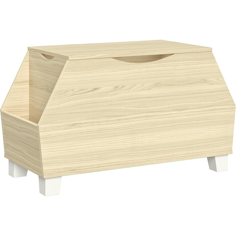 RiverRidge Kids Catch Storage Light Woodgrain Toy Box | Bigbigmart.com