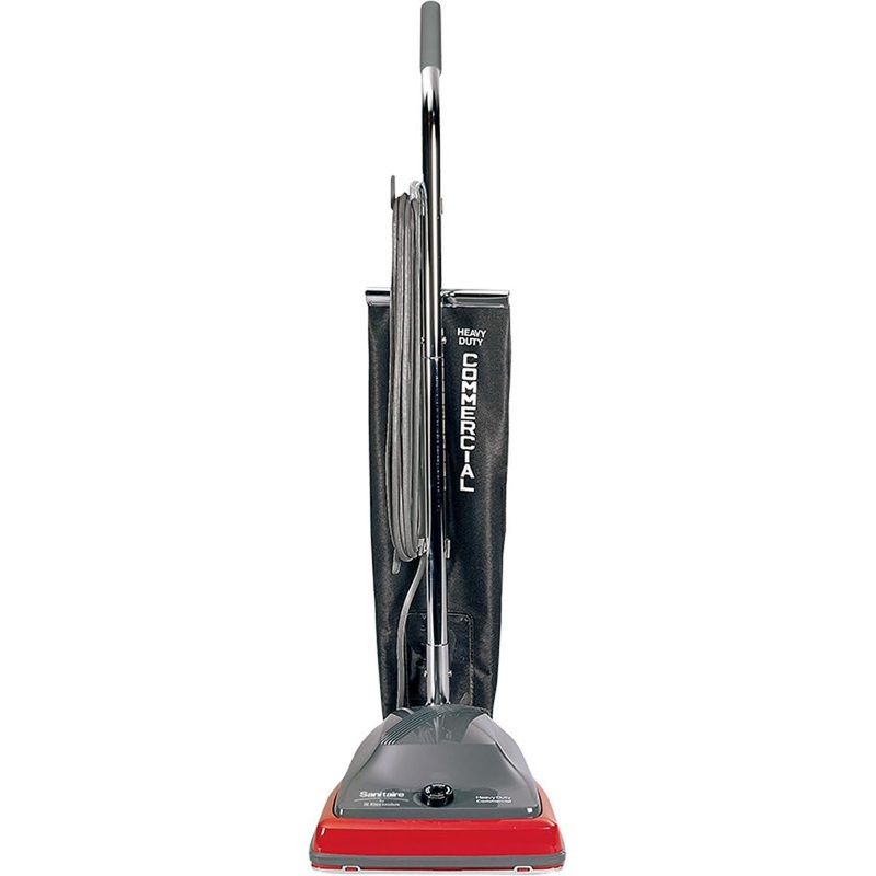 Sanitaire EUKSC679J Commercial Shake Out Bag Upright Vacuum Cleaner with 5 Amp Motor, 12 Cleaning Path,Red | Bigbigmart.com