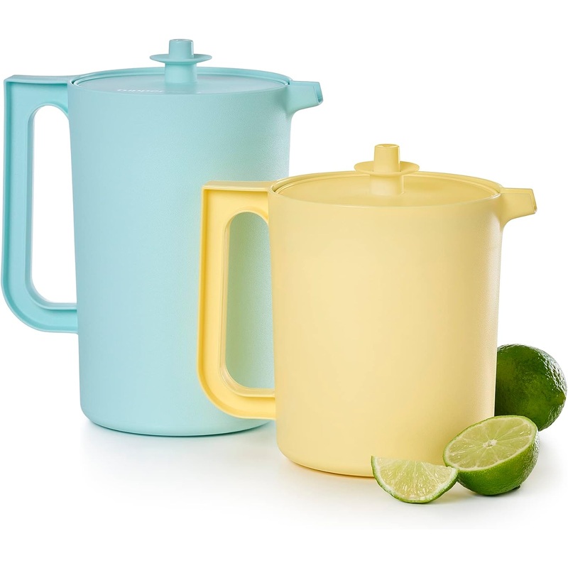 Tupperware Heritage Pitcher Set in Vintage Colors – Dishwasher Safe & BPA Free – (Set of 2) | Bigbigmart.com