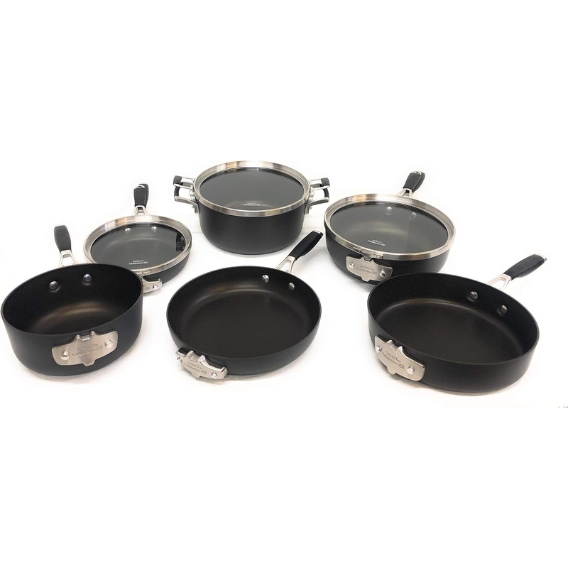 Calphalon Select 9pc Space Saving Hard-Anodized Nonstick Cookware Set | Bigbigmart.com