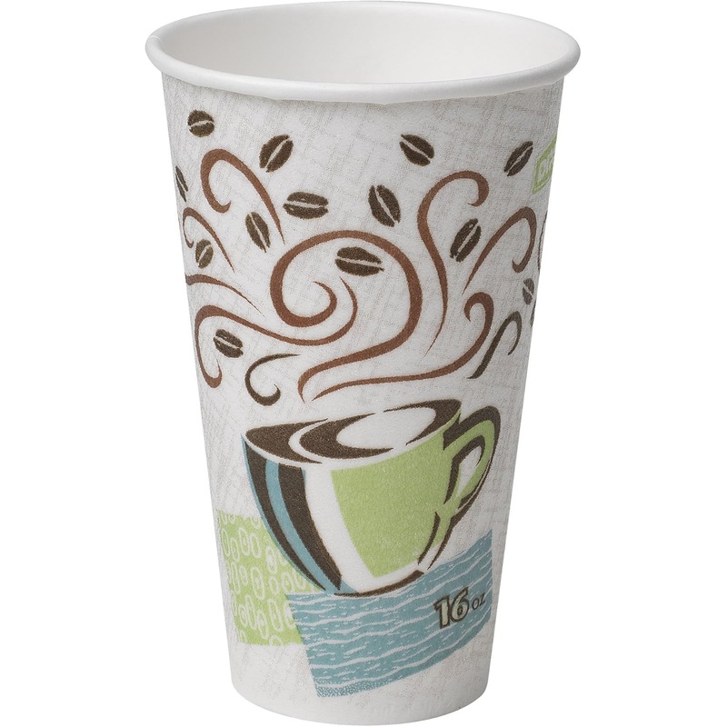 Dixie PerfecTouch 16 oz. Insulated Paper Hot Coffee Cup by GP PRO (Georgia-Pacific), Coffee Haze, 5356CD, 1,000 Count (50 Cups Per Sleeve, 20 Sleeves Per Case) | Bigbigmart.com