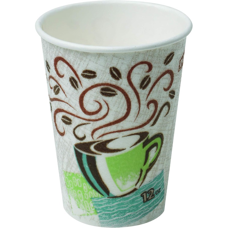 Dixie PerfecTouch, 5342CDWR, Coffee Haze, 12 oz., Individually Wrapped Insulated Paper Hot Cup by GP PRO (Georgia-Pacific) (Case of 1,000 Cups), Coffee Haze Design | Bigbigmart.com