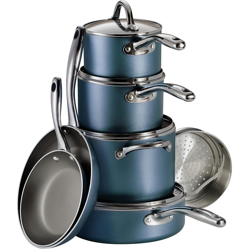 Tramontina Cookware Set Nonstick 11-Piece Blue, 80143/031DS | Bigbigmart.com