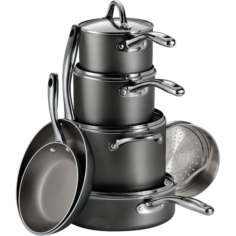 Tramontina Cookware Set Nonstick 11-Piece Charcoal Gray, 80143/025DS | Bigbigmart.com