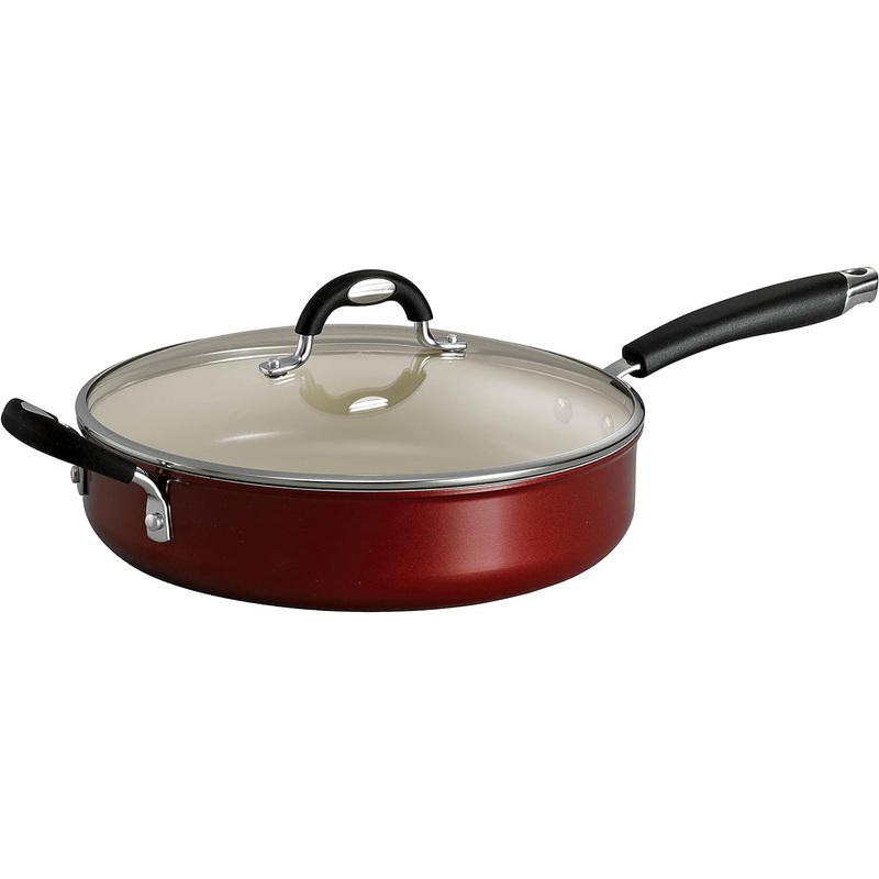 Tramontina Covered Deep Skillet 11-Inch, Metallic Copper, 80110/045DS | Bigbigmart.com