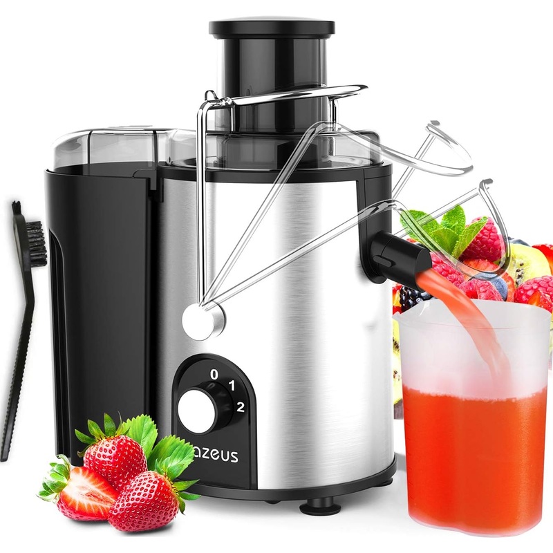 Centrifugal Juicer Machines, Juice Extractor with Germany-Made 163 Chopping Blades (Titanium Reinforced) & 2-Layer Centrifugal Bowl, High Juice Yield, Easy to Clean, Anti-Drip,100% BPA-Free | Bigbigmart.com