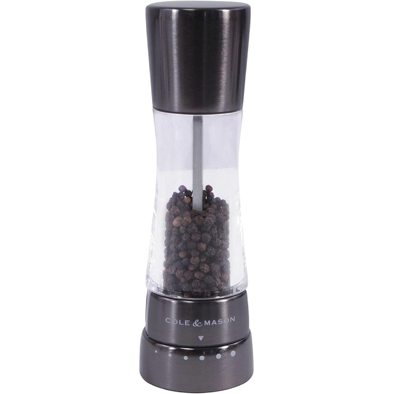 COLE & MASON Derwent Pepper Grinder – Gunmetal Mill Includes Gourmet Precision Mechanism and Premium Peppercorns | Bigbigmart.com