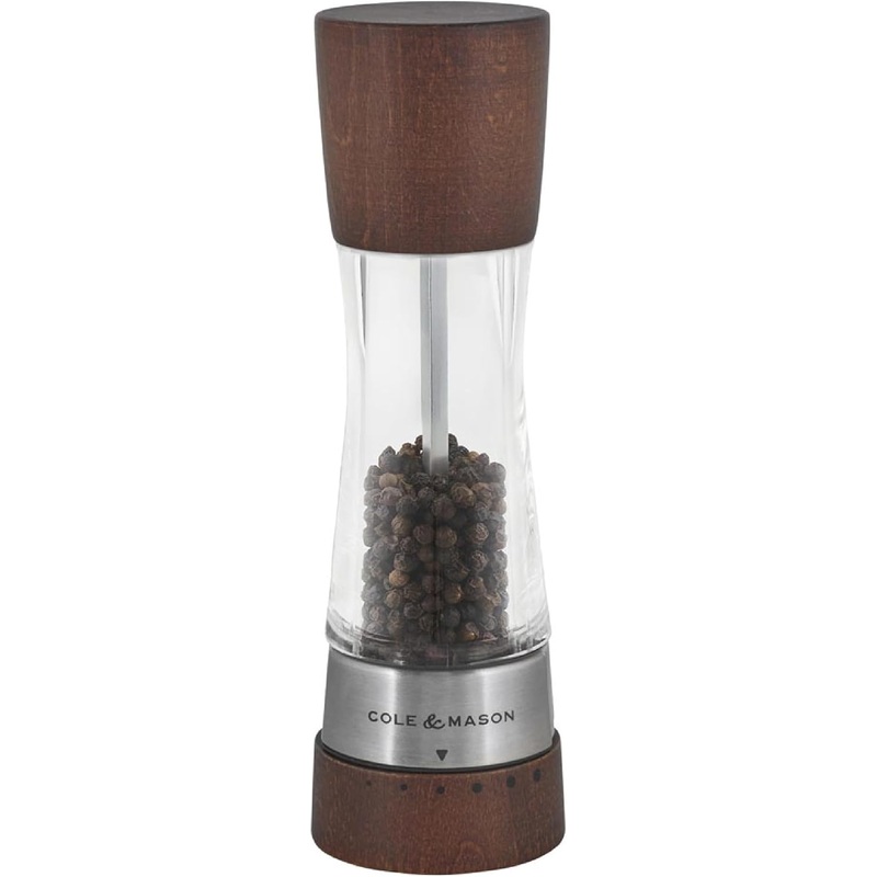 Cole & Mason Derwent Pepper Mill – Gourmet Precision Pepper Grinder – Refillable Seasoning and Spice Tools – Adjustable Black Peppercorn Grinder Settings – Forest Wood | Bigbigmart.com