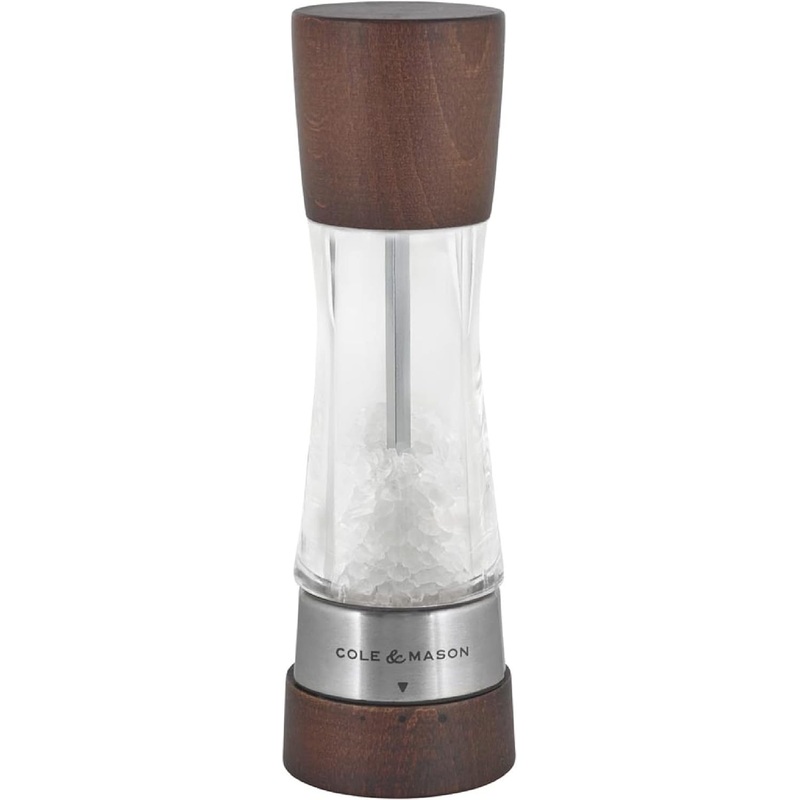 Cole & Mason Derwent Salt Mill – Gourmet Precision Salt Grinder – Refillable Seasoning and Spice Tools – Adjustable Seat, Himalayan and Kosher Salt Grinder Settings – Forest Wood | Bigbigmart.com