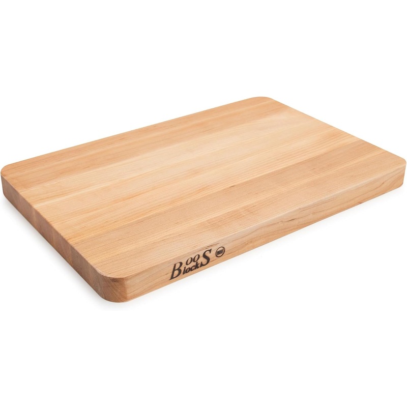 John Boos Boos Block Chop-N-Slice Series Reversible Wood Cutting Board with Eased Corners, 1.25-Inch Thickness, 18 x 12 x 1 1/4, Maple | Bigbigmart.com