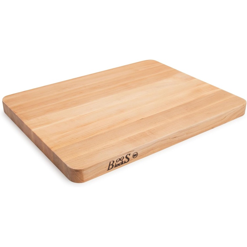 John Boos Boos Block Chop-N-Slice Series Reversible Wood Cutting Board with Eased Corners, 1.25-Inch Thickness, 20 x 15 x 1 1/4, Maple | Bigbigmart.com