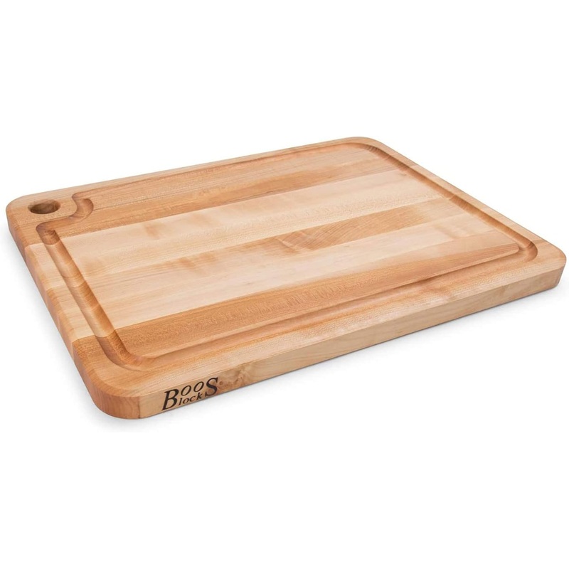 John Boos Boos Block Prestige Series Large Reversible Wood Cutting Board, 1.25-Inch Thickness, 22 x 16 x 1 1/4, Maple | Bigbigmart.com