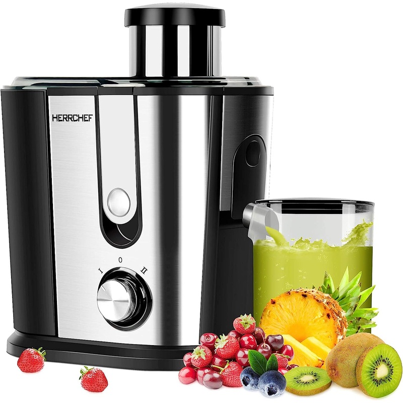Juicer Machines, 600W Juicer with 3” Wide Mouth for Vegetable and Fruit, Stainless Steel Centrifugal Juice Extractor Easy to Clean, Anti-drip, BPA-Free | Bigbigmart.com