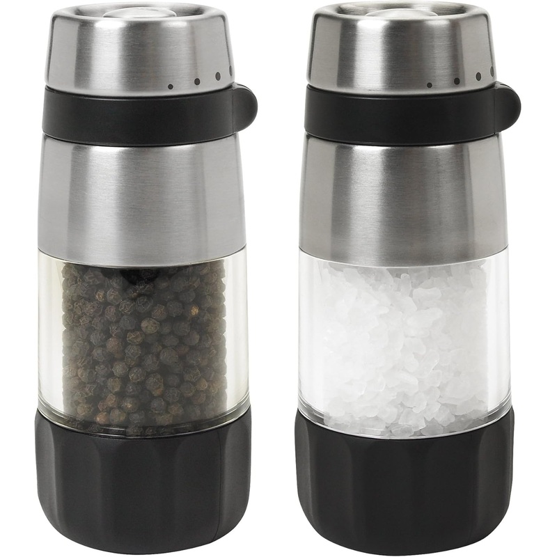 OXO Good Grips Salt and Pepper Grinder Set, Stainless Steel | Bigbigmart.com