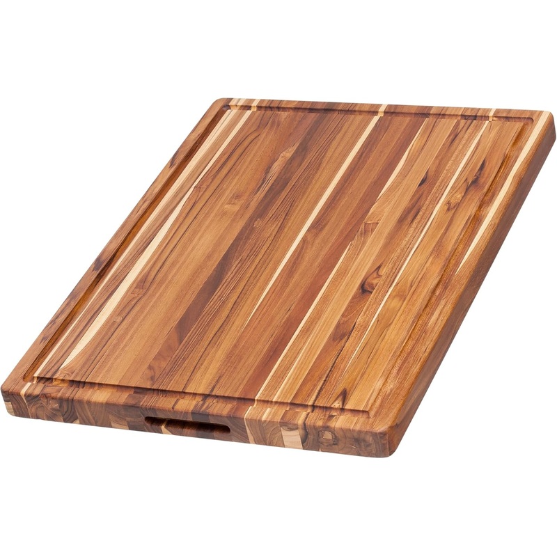 Teakhaus Carving Board – Extra Large (XL) Wood Cutting Board with Juice Groove and Grip Handles – Reversible Teak Edge Grain Wood – Knife Friendly – FSC Certified | Bigbigmart.com