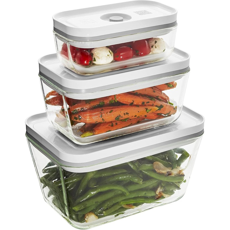 ZWILLING Fresh & Save 3-pc Glass Food Storage, Meal Prep Container, Assorted Sizes | Bigbigmart.com